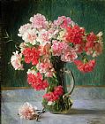 Emile Vernon  Still life of Carnations