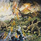 English School Dinosaurs and Volcanoes