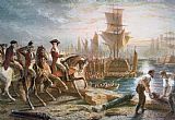 The Lord of Burleigh Paintings and Prints - Lord Howe organizes the British evacuation of Boston in March 1776 by English School