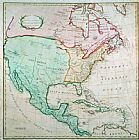 English School Prints - Map of North America by English School