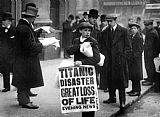 English School Newsboy Ned Parfett announcing the sinking of the Titanic