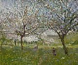 Ernest Quost Apple Trees in Flower