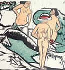 Ernst Ludwig Prints - Nude Women by Ernst Ludwig Kirchner