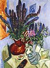 Ludwig Paintings - Still Life With A Vase Of Flowers by Ernst Ludwig Kirchner