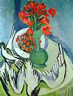Ernst Ludwig Prints - Still Life With Seagulls Poppies And Strawberries by Ernst Ludwig Kirchner