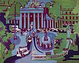 Ludwig Paintings - The Brandenburg Gate Berlin by Ernst Ludwig Kirchner