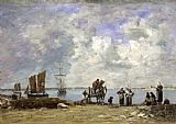 Eugene Boudin Fishermen's Wives at The Seaside