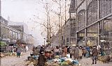 Eugene Galien-Laloue Les Halles and St. Eustache