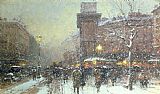 Eugene Galien-Laloue Porte St Martin In Paris