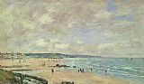Resort Prints - Beach At Trouville by Eugene Louis Boudin
