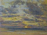 Eugene Louis Boudin Study of the Sky with Setting Sun