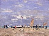 Eugene Louis Boudin The Jetty at Deauville