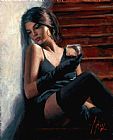 Saba Prints - Saba on The Stairs White Wall by Fabian Perez