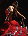 Fabian Perez Dancer in Red with White