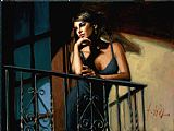 Fabian Perez Saba at The Balcony VIII Black Dress