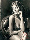 Saba Prints - Saba on The Chair by Fabian Perez