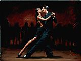 Fabian Perez Tango in Paris in Black Suit painting