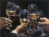 Red And White Prints - White And Red by Fabian Perez