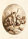 Felice Giani  Design for Wall Or Ceiling Decoration with Bacchus, Hymen And Venus