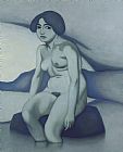 Felix Edouard Vallotton Green Nude painting