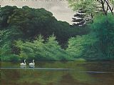 Felix Edouard Vallotton Ille Du Lac Saint James painting