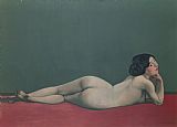 Felix Edouard Vallotton Nude Stretched out on a Piece of Cloth