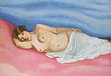 Reclining Nude Prints - Reclining Female Nude by Felix Edouard Vallotton