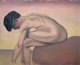 Quiet Prints - The Bather by Felix Edouard Vallotton