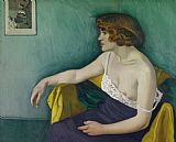 Felix Edouard Vallotton Young Woman Seated In Profile painting