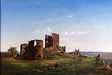 Ferdinand Richardt View of The Ruined Castle of Hammershus