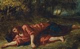 Delacroix Prints - The Agony In The Garden by Ferdinand Victor Eugene Delacroix