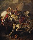 Ferdinand Victor Eugene Delacroix The Battle of Giaour and Hassan