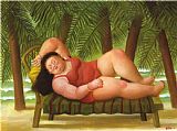fernando botero Bather on The Beach