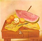 fernando botero Watermelons And Oranges