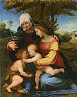 Infant Prints - The Madonna And Child in a Landscape with Saint Elizabeth And The Infant Saint John The Baptist by Fra Bartolommeo