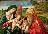Francesco Rizzi da Santacroce Holy Family with St. Simeon and John the Baptist
