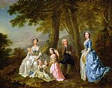 Francis Hayman Samuel Richardson seated with his family