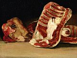 Sheep Prints - Still Life Of Sheep's Ribs And Head by Francisco Jose de Goya y Lucientes