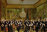 Francois Auguste Biard The Salon of Alfred Emilien at the Louvre