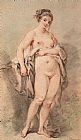Francois Boucher Standing Nude Girl painting