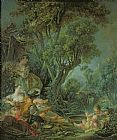 Francois Boucher The Angler painting