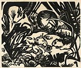 Animals Prints - Animal Legend by Franz Marc