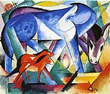 Animals Prints - The First Animals by Franz Marc