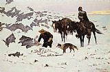 The Frozen Moat - Bedfield Prints - The Frozen Sheepherder by Frederic Remington