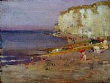 Frederick Carl Frieseke On The Beach at Dieppe
