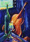 Music Prints - Wine And Music by Frederick Luff