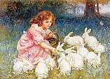 Frederick Morgan Feeding the Rabbits