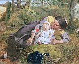 Frederick Richard Pickersgil Mother and Child with a poppy