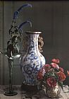 Chinese Prints - Still Life with Ornate Chinese Vase by Frederick S. Dellenbaugh