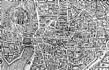 French School Detail from a map of Paris in the reign of Henri II showing the quartier des Ecoles